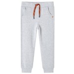 Pantaloni de trening pentru copii, gri melanj, 140 Pantaloni de trening pentru copii, gri melanj, 140