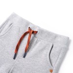 Pantaloni de trening pentru copii, gri melanj, 140 Pantaloni de trening pentru copii, gri melanj, 140