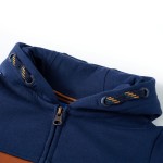 Hanorac cu glugă pentru copii, cu fermoar, 92