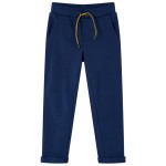 Pantaloni pentru copii cu șnur, bleumarin, 140 Pantaloni pentru copii cu șnur, bleumarin, 140