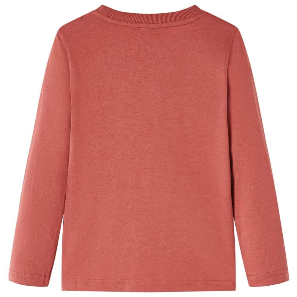 Tricou de copii cu mâneci lungi, henna, 92