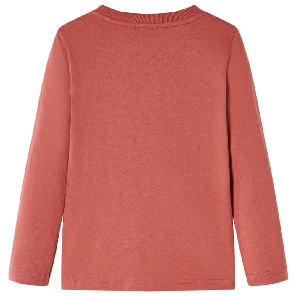 Tricou de copii cu mâneci lungi, henna, 128