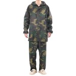 Costum de ploaie, 2 piese, cu glugă, imprimeu camuflaj, XXL