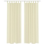 Perdea transparentă, 2 buc., 140 x 225 cm, crem Perdea transparentă, 2 buc., 140 x 225 cm, crem