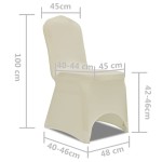 vidaXL Husă de scaun elastică, 50 buc., crem