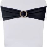 Fundă elastică decorativă scaun, cataramă diamante, negru, 25 buc. Fundă elastică decorativă scaun, cataramă diamante, negru, 25 buc.
