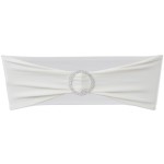 Fundă elastică decorativă scaun, cataramă diamante, crem, 25 buc. Fundă elastică decorativă scaun, cataramă diamante, crem, 25 buc.