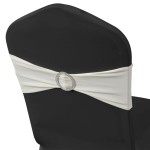 Fundă elastică decorativă scaun, cataramă diamante, crem, 25 buc. Fundă elastică decorativă scaun, cataramă diamante, crem, 25 buc.