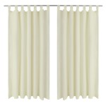 Draperii micro-satin cu bride, 140 x 175 cm, crem, 2 buc. Draperii micro-satin cu bride, 140 x 175 cm, crem, 2 buc.