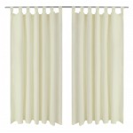 Draperii micro-satin cu bride, 140 x 245 cm, crem, 2 buc. Draperii micro-satin cu bride, 140 x 245 cm, crem, 2 buc.