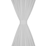 Draperii micro-satin cu bride, 140 x 175 cm, alb, 2 buc. Draperii micro-satin cu bride, 140 x 175 cm, alb, 2 buc.