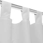 Draperii micro-satin cu bride, 2 buc., 140 x 225 cm, alb Draperii micro-satin cu bride, 2 buc., 140 x 225 cm, alb