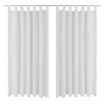 Draperii micro-satin cu bride, 140 x 245 cm, alb, 2 buc. Draperii micro-satin cu bride, 140 x 245 cm, alb, 2 buc.