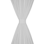 Draperii micro-satin cu bride, 140 x 245 cm, alb, 2 buc. Draperii micro-satin cu bride, 140 x 245 cm, alb, 2 buc.