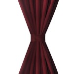Draperii micro-satin cu bride, 140 x 225 cm, roșu bordo, 2 buc.