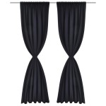 Draperii opace cu rejansă, 2 buc., negru, 135 x 245 cm Draperii opace cu rejansă, 2 buc., negru, 135 x 245 cm
