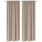 Draperii opace cu rejansă, 2 buc., crem, 135 x 245 cm Draperii opace cu rejansă, 2 buc., crem, 135 x 245 cm