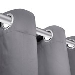 Draperii opace cu inele metalice, 2 buc., gri, 135 x 245 cm Draperii opace cu inele metalice, 2 buc., gri, 135 x 245 cm