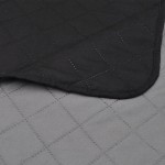 Cuvertură matlasată cu două fețe, negru/gri, 170 x 210 cm Cuvertură matlasată cu două fețe, negru/gri, 170 x 210 cm