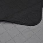 Cuvertură matlasată cu două fețe, negru/gri, 230 x 260 cm Cuvertură matlasată cu două fețe, negru/gri, 230 x 260 cm