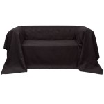 Husă din velur micro-fibră pentru canapea, 270x350 cm, maro Husă din velur micro-fibră pentru canapea, 270x350 cm, maro