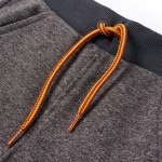 Pantaloni de trening pentru copii, gri închis melanj, 128 Pantaloni de trening pentru copii, gri închis melanj, 128