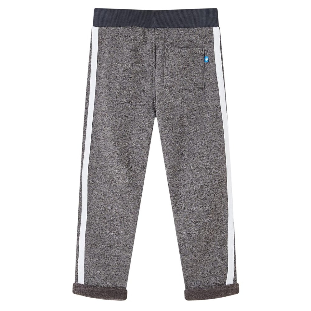 Pantaloni de trening pentru copii, gri închis melanj, 140