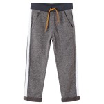 Pantaloni de trening pentru copii, gri închis melanj, 140 Pantaloni de trening pentru copii, gri închis melanj, 140