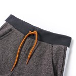 Pantaloni de trening pentru copii, gri închis melanj, 140 Pantaloni de trening pentru copii, gri închis melanj, 140