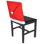 Huse spătar de scaun model căciulă de Moș Crăciun Huse spătar de scaun model căciulă de Moș Crăciun