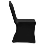 vidaXL Husă de scaun elastică, 4 buc., negru vidaXL Husă de scaun elastică, 4 buc., negru