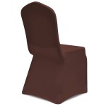 vidaXL Husă de scaun elastică, 6 buc., maro vidaXL Husă de scaun elastică, 6 buc., maro