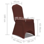 vidaXL Husă de scaun elastică, 6 buc., maro vidaXL Husă de scaun elastică, 6 buc., maro