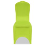 vidaXL Husă de scaun elastică, 6 buc., verde vidaXL Husă de scaun elastică, 6 buc., verde