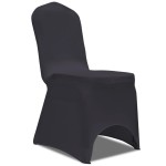 vidaXL Husă de scaun elastică, 4 buc., antracit vidaXL Husă de scaun elastică, 4 buc., antracit