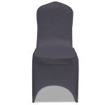 vidaXL Husă de scaun elastică, 4 buc., antracit vidaXL Husă de scaun elastică, 4 buc., antracit
