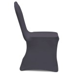 vidaXL Husă de scaun elastică, 4 buc., antracit vidaXL Husă de scaun elastică, 4 buc., antracit