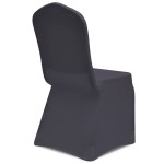 vidaXL Husă de scaun elastică, 4 buc., antracit vidaXL Husă de scaun elastică, 4 buc., antracit