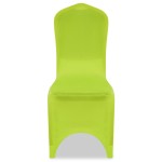 vidaXL Husă de scaun elastică, 4 buc., verde vidaXL Husă de scaun elastică, 4 buc., verde