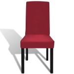 vidaXL Huse de scaun elastice drepte, 4 buc., roșu bordo vidaXL Huse de scaun elastice drepte, 4 buc., roșu bordo