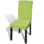 vidaXL Huse de scaun elastice drepte, 6 buc., verde vidaXL Huse de scaun elastice drepte, 6 buc., verde