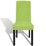 vidaXL Huse de scaun elastice drepte, 6 buc., verde vidaXL Huse de scaun elastice drepte, 6 buc., verde