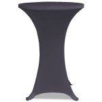 vidaXL Husă elastică pentru masă, 2 buc., antracit, 80 cm