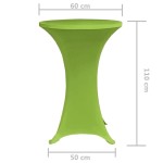 vidaXL Husă elastică pentru masă, 2 buc., verde, 60 cm vidaXL Husă elastică pentru masă, 2 buc., verde, 60 cm