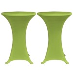 vidaXL Husă elastică pentru masă, 2 buc., verde, 80 cm vidaXL Husă elastică pentru masă, 2 buc., verde, 80 cm