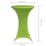 vidaXL Husă elastică pentru masă, 2 buc., verde, 80 cm vidaXL Husă elastică pentru masă, 2 buc., verde, 80 cm