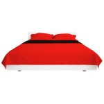 vidaXL Cuvertură matlasată cu două fețe, 230 x 260 cm, roșu și negru vidaXL Cuvertură matlasată cu două fețe, 230 x 260 cm, roșu și negru