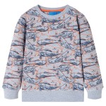 Bluzon pentru copii, gri melanj, 104 Bluzon pentru copii, gri melanj, 104