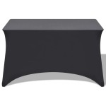 vidaXL Huse elastice pentru masă, 2 buc, 120 x 60,5 x 74 cm, antracit vidaXL Huse elastice pentru masă, 2 buc, 120 x 60,5 x 74 cm, antracit