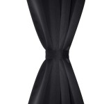 vidaXL Draperii opace cu ocheți metalici, 2 buc, 135 x 175 cm, negru vidaXL Draperii opace cu ocheți metalici, 2 buc, 135 x 175 cm, negru